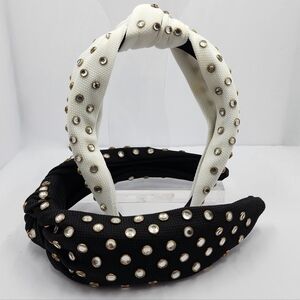 2 Knotted Rhinestine HeadBands Hair Bands • Lele Sadoughi LooK-a-Likes • CLEAN